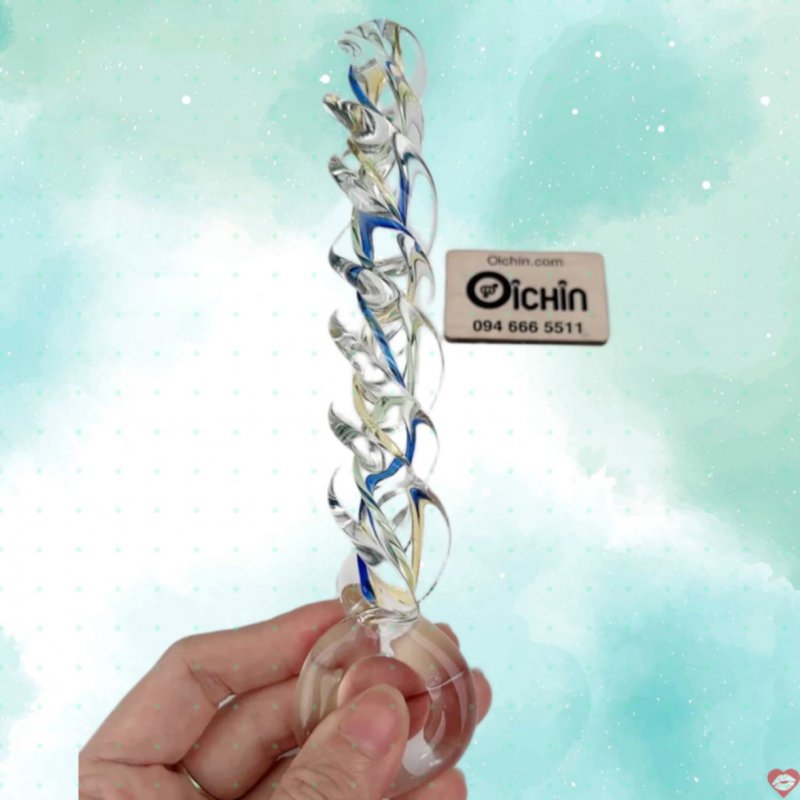 Sextoy thuỷ tinh xoắn ốc kích thích hậu môn và âm đạo