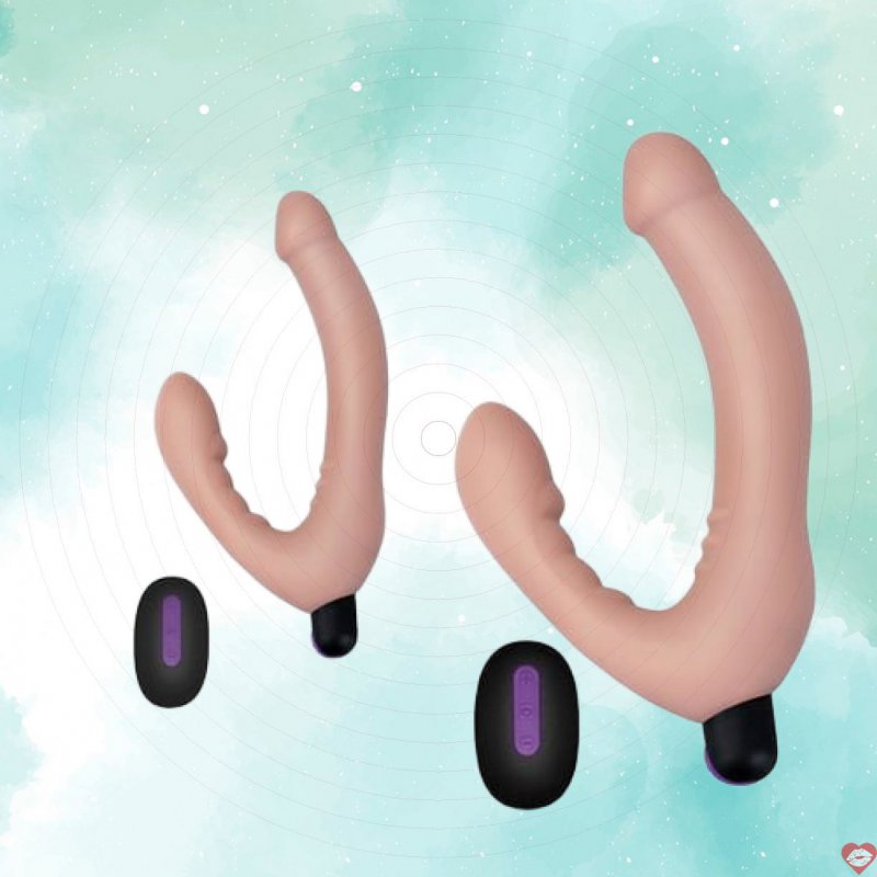 Sextoy 2 Đầu Joy Strapless Silicon Siêu Mềm Có Rung - SHP1206