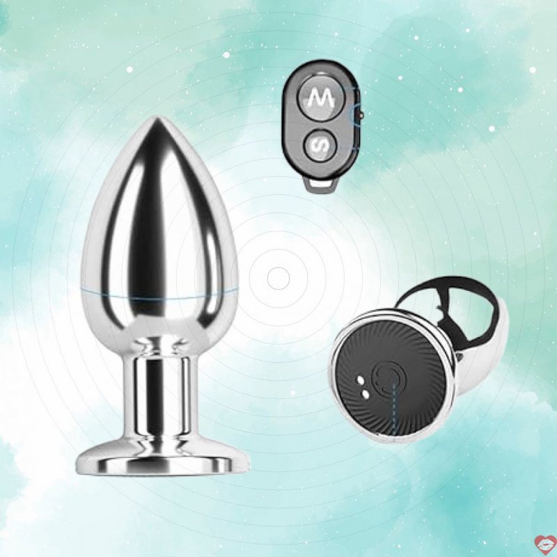 Phích cắm hậu môn inox 10 chế độ rung