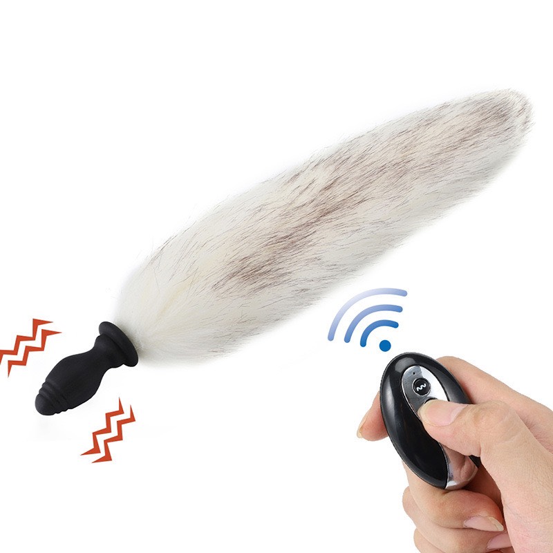 Đuôi cáo cosplay silicon rung điều khiển từ xa siêu kích thích