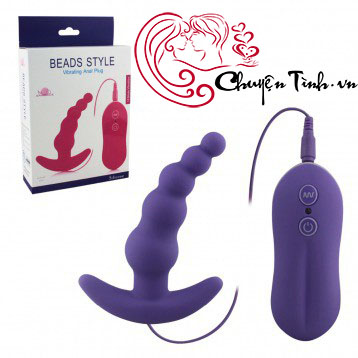 Dụng Cụ Kích Thích Hậu Môn Beads Style Rung 10 Chế Độ Pin AAA