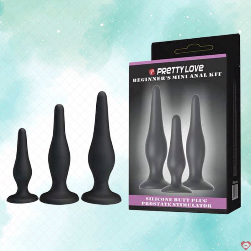 Bộ 3 Phích Cắm Hậu Môn Silicon Pretty Love Mini Anal Kit Tăng Kích Thích