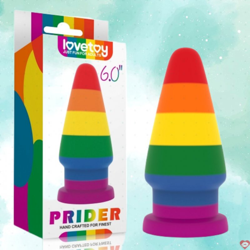 Phích Cắm Hậu Môn Silicon 7 Màu Siêu Mềm Mịn - Lovetoy Prider 6in