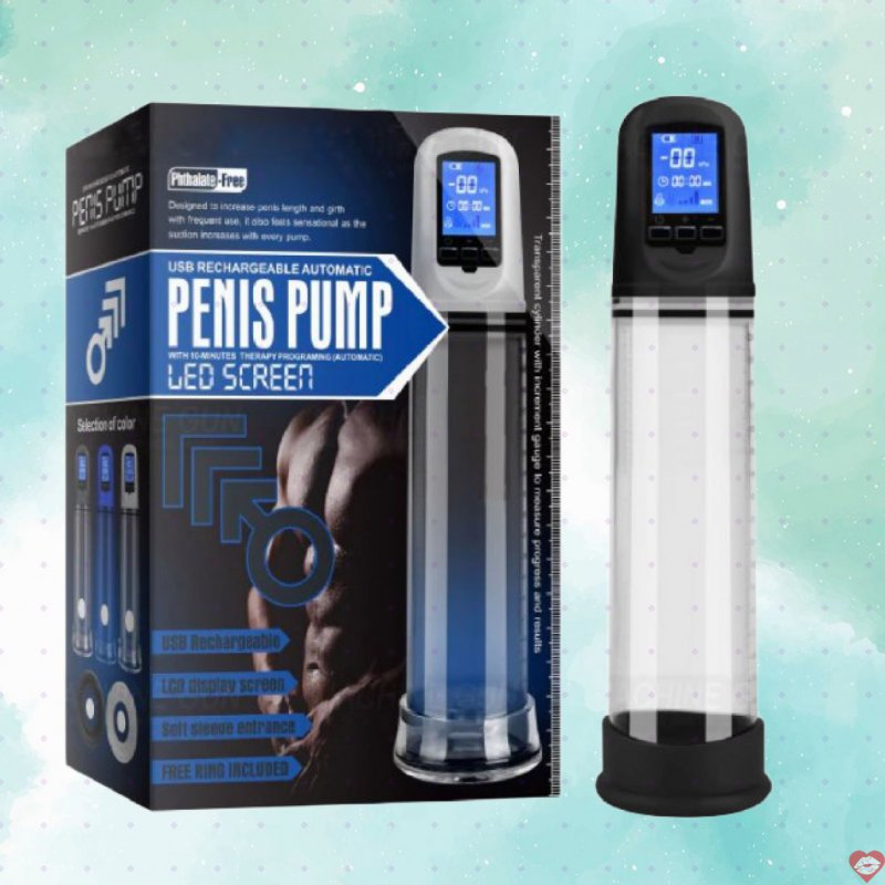 Máy tập tăng kích thước dương vật tự động Penis Pump LCD màn hình 