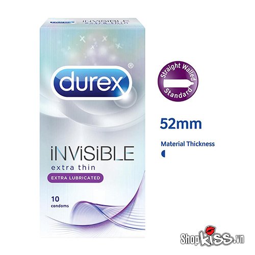 Bao cao su Durex Invisible Extra Thin Extra Lubricated