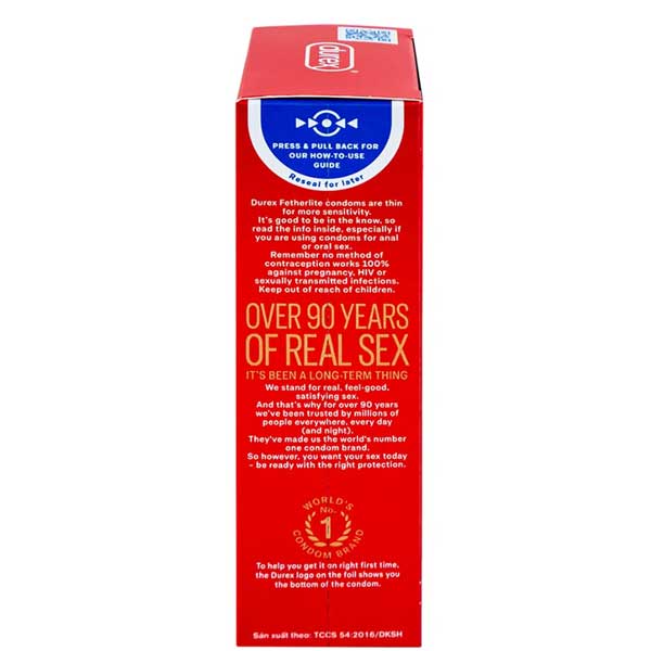 Bao cao su Durex Fetherlite Ultima – siêu mỏng nhiều gel – Size 52mm