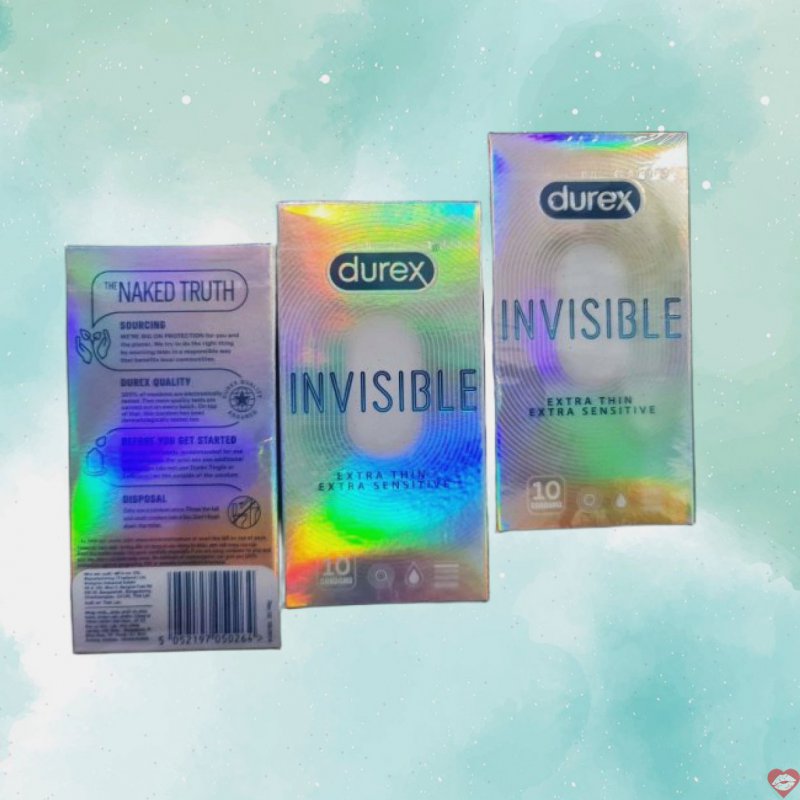 Bao cao su Durex Invisible mỏng siêu mềm nhiều gel thoải mái 