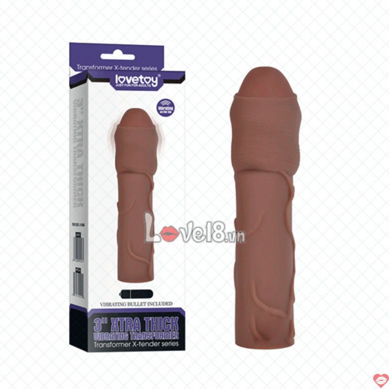 Bao đôn Lovetoy 6cm rung đầu tăng kích thước, hưng phấn cực đỉnh 