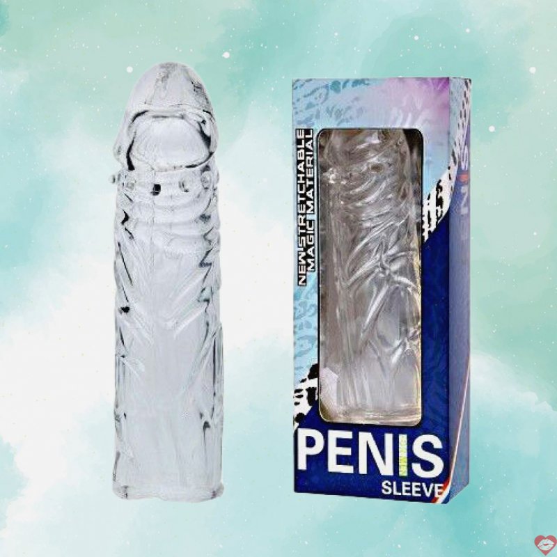 Bao đôn gân trong suốt silicon TPE tăng kích thước dương vật 
