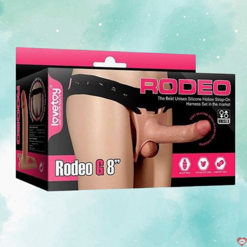 Dương vật dây đeo rỗng Lovetoy Rodeo chuẩn silicon bền bỉ kích thích 