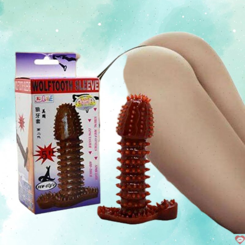 Bao đôn silicon siêu gai mềm Màu da nâu Tăng khoái cảm Sextoy Baile Mỹ 
