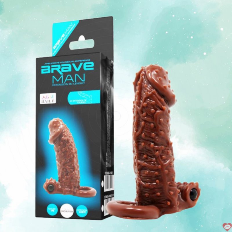 Bao cao su đôn dên Baile Braveman nâu rung mạnh siêu bền 