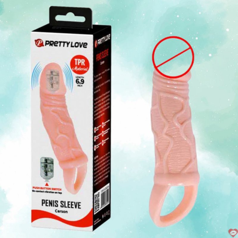 Bao Cao Su Đôn Dên Pretty Love 6.9 inch Rung Đầu Có Quai Đeo