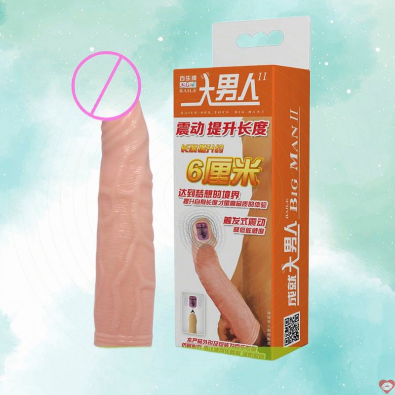 Bao cao su đôn dên 6cm rung đầu Baile Big Man