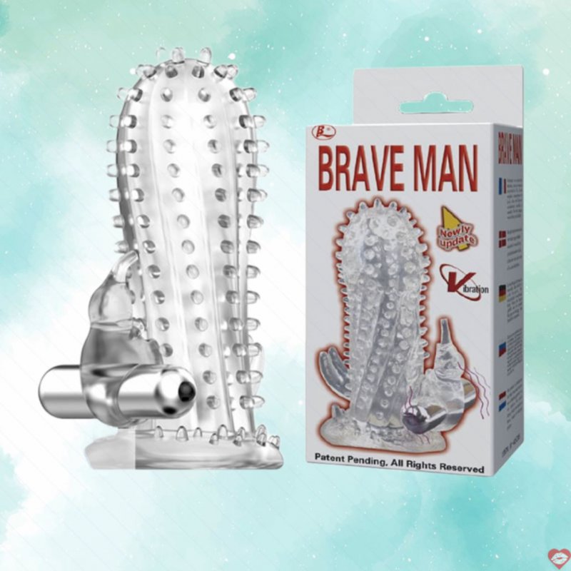 Bao cao su đôn dên size lớn gai to siêu rung Brave Man