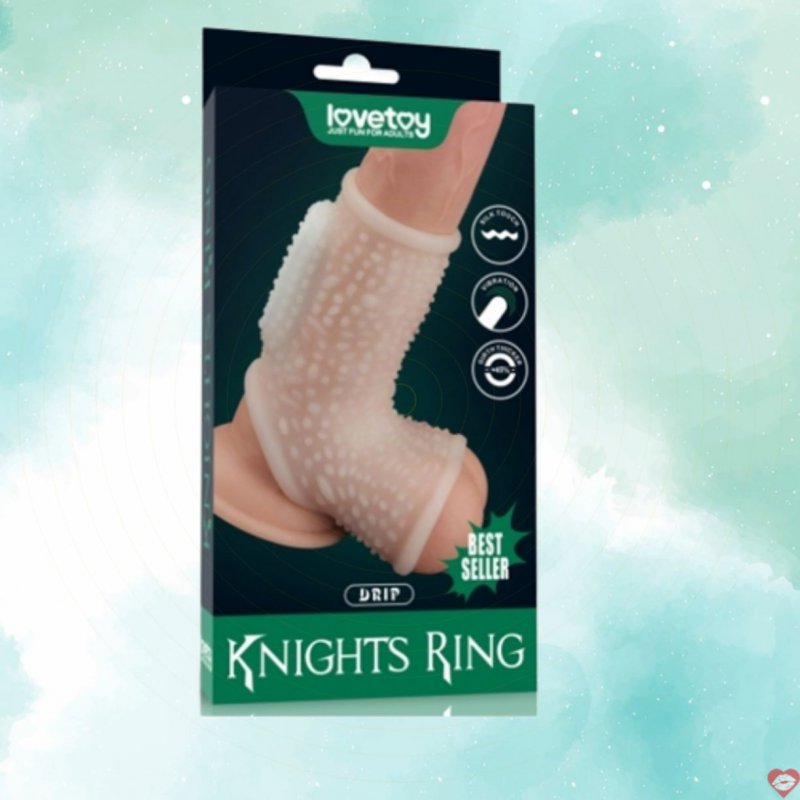 Khúc đôn silicon tròng bìu Lovetoy gai nhám có rung