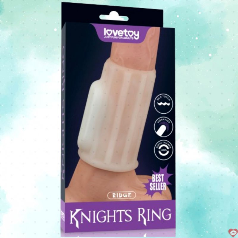 Bao Cao Su Đôn Dên Khúc - Có Gân - Rung - Mềm Mịn - Knights Ring Lovetoy USA