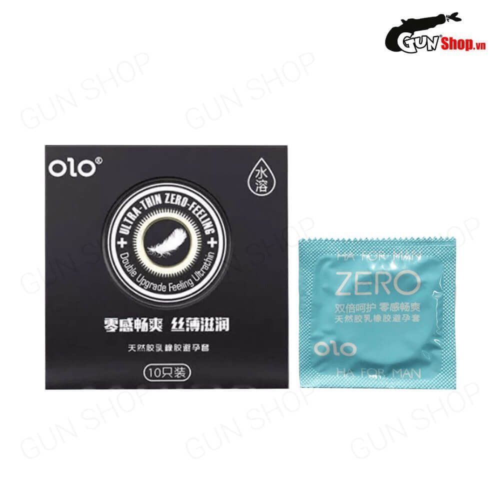 Bao cao su OLO 0.01 Ultrathin Zero Feeling - Siêu mỏng gai hương vani - Hộp 10 cái