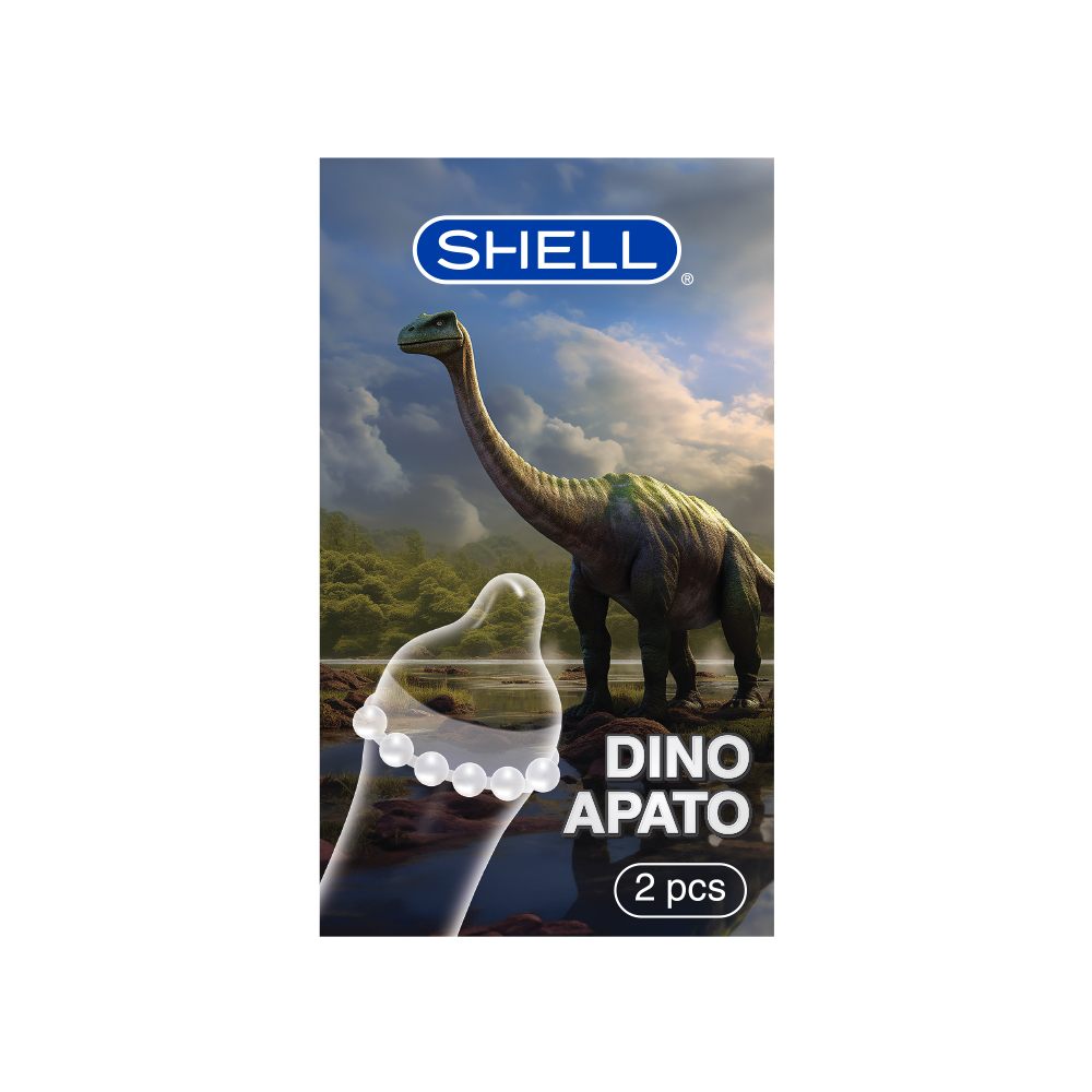 Bao cao su Shell Dino Apato - Hộp 1 vòng 12 bi lớn + 1 bao Shell Performax (Hộp 2