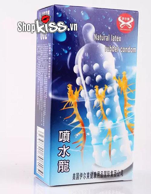Bao cao su siêu gân gai Super Gold Nhật – Hộp 2 cái