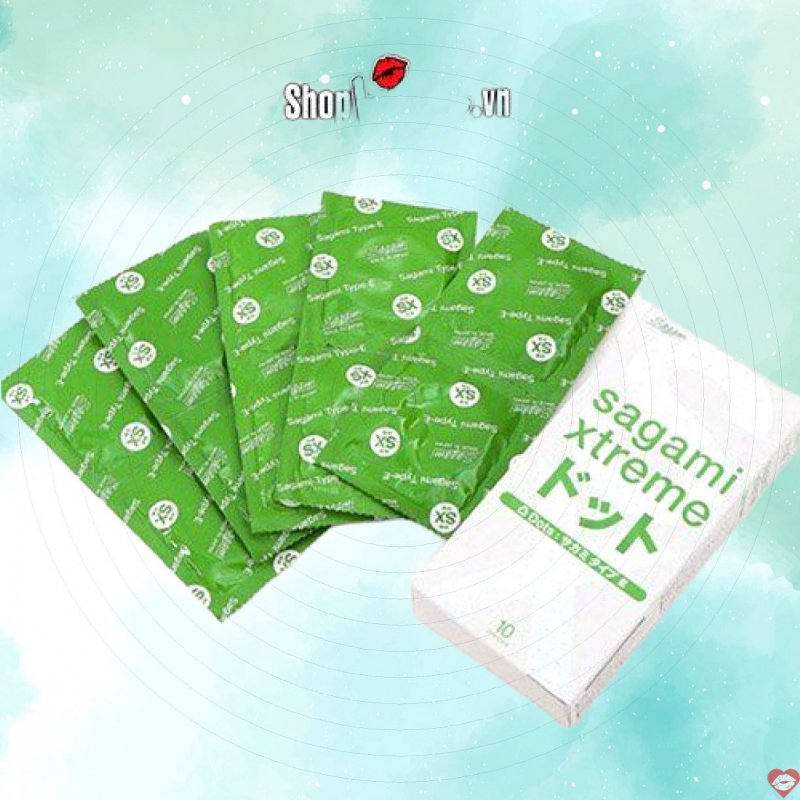 Bao cao su gai Sagami Xtreme White 10 cái mỏng an toàn 