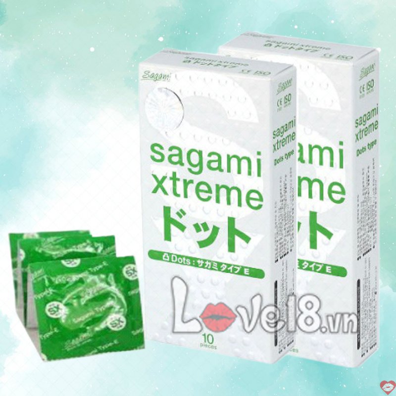 Bao cao su Sagami Xtreme siêu mỏng tăng khoái cảm an toàn 