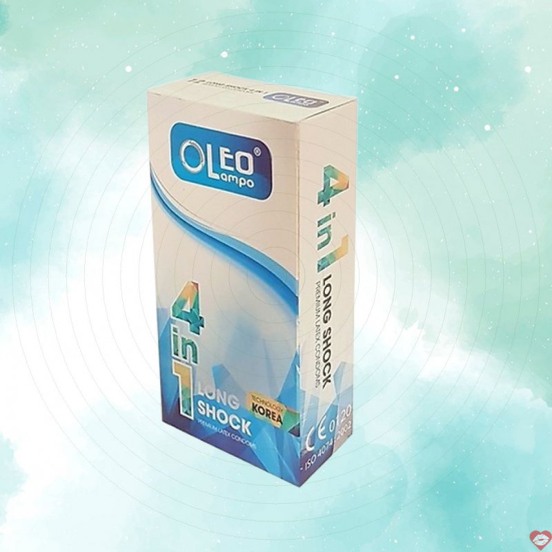 Bao cao su Oleo Lampo 4in1 chống xuất tinh sớm 12 cái giá tốt 