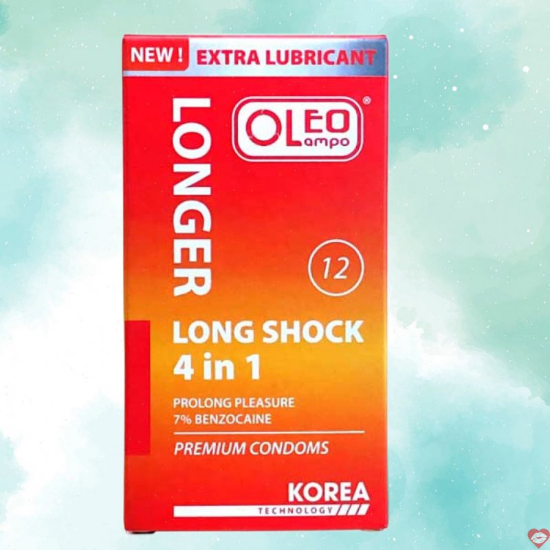 Bao Cao Su Oleo Lampo 4in1 Gân Gai Kéo Dài Xuất Xứ Hàn Quốc 