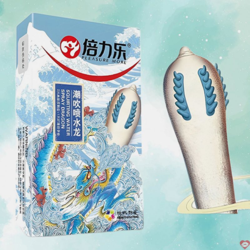 Bao cao su gai râu xoắn dọc HBM siêu kích thích hộp 2 cái 