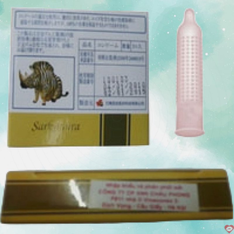 Bao cao su Sarkamura Charm 3 chiếc siêu mỏng hạt li ti 
