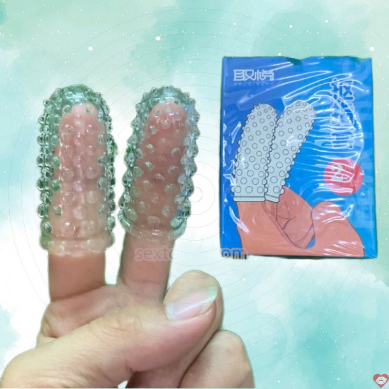 Bao đôn gai đeo 2 ngón silicon mềm mại kích thích cực mạnh 