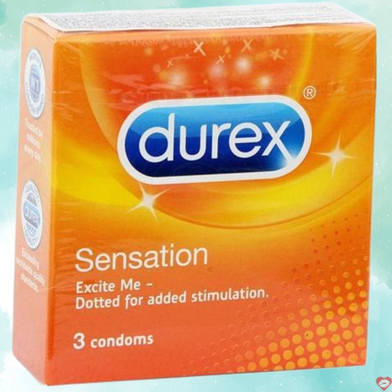 Bao cao su gai bọt nước Durex Sensation 300 hạt gai nhỏ tăng khoái cảm 