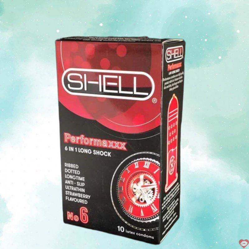 Bao cao su Shell Premium 6in1 an toàn siêu mỏng tăng khoái cảm 