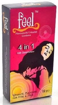 Bao cao su Feel 4 in 1 Malaysia kéo dài quan hệ an toàn dễ dùng