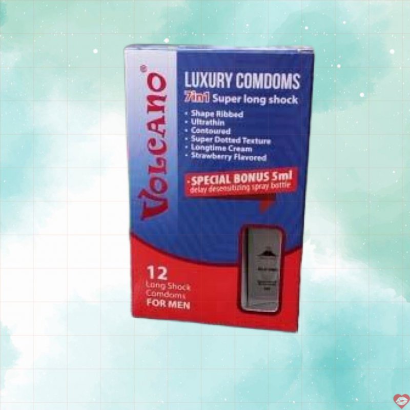 Bao cao su Volcano Luxury 7in1 mới độc đáo an toàn kích thích 