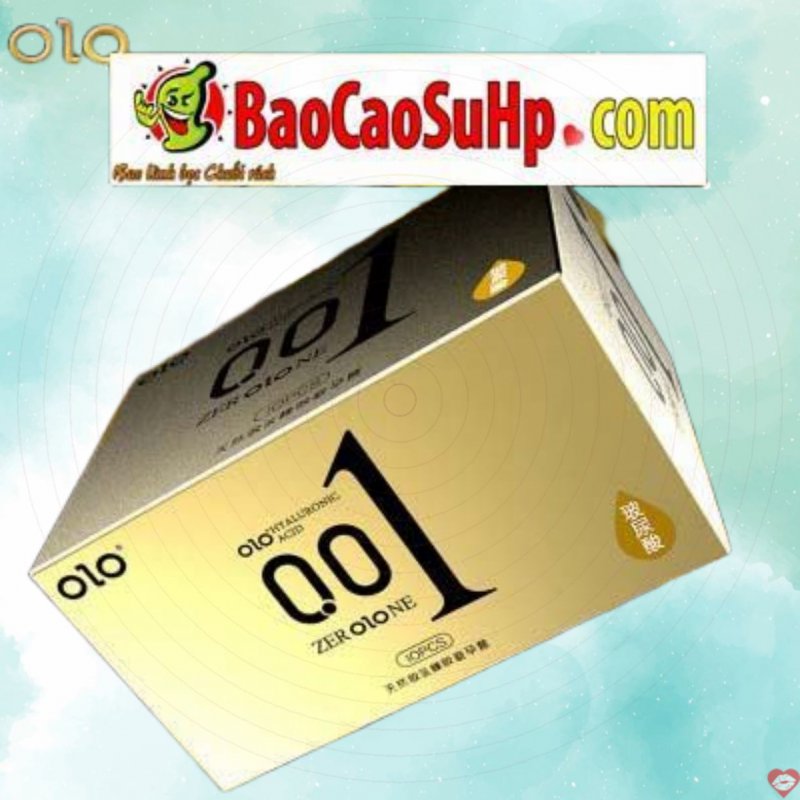 Bao cao su OLO 001 Gold siêu mỏng gai gân kéo dài phiên bản 2019 an toàn tin cậy 