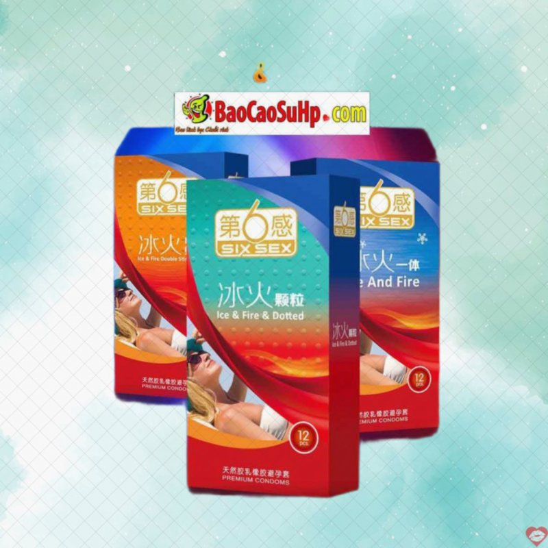 Bao cao su Sixsex gai ice Fire siêu mượt tăng cảm giác mạnh 