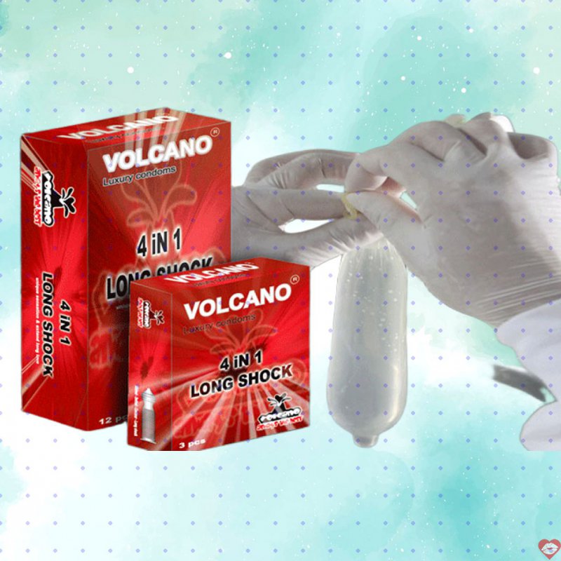 Bao Cao Su Volcano 4In1 Chống Rách Kéo Dài Tận Hưởng An Toàn 