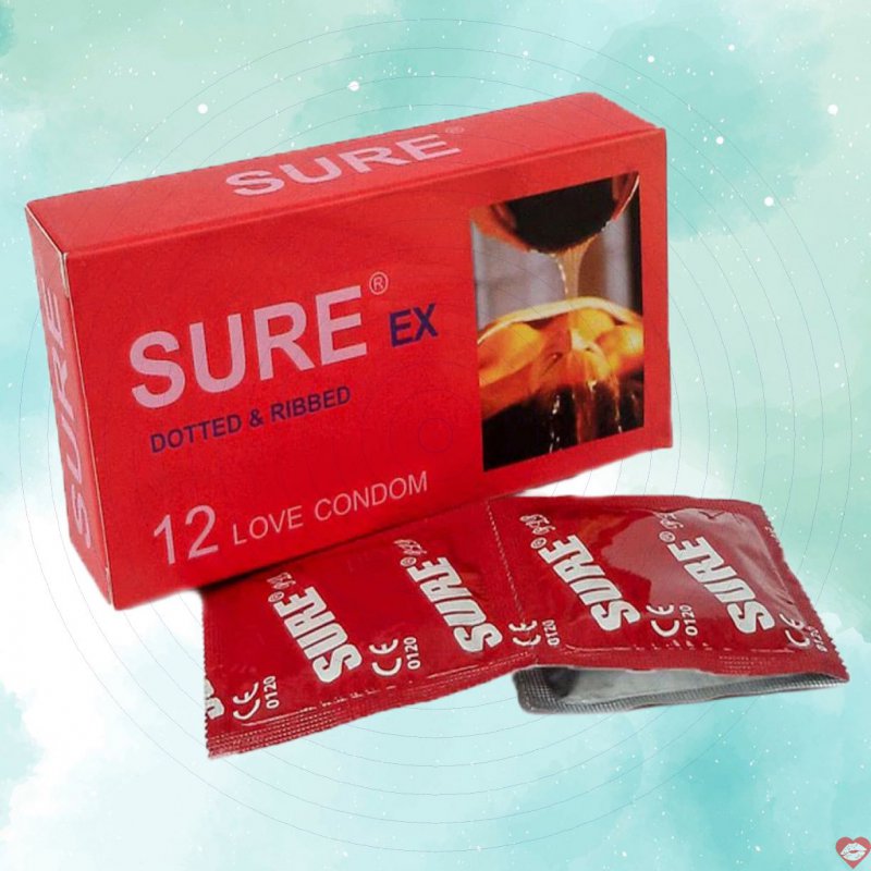 Bao cao su Sure Đỏ siêu mỏng an toàn trải nghiệm tuyệt vời 