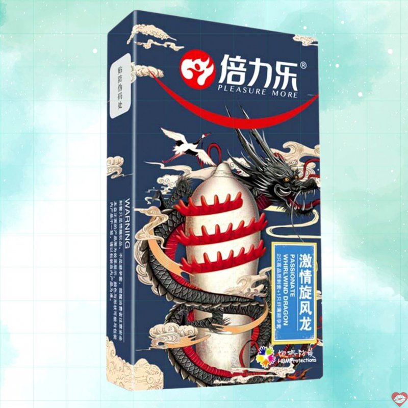 Bao cao su gai xoắn lớn Passinote Whirl Wind Dragon cảm giác mạnh 