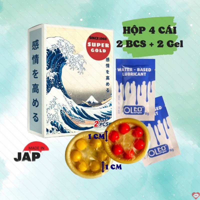 Bao cao su Maxman Super Gold 7 bi hương dâu bi đúc không rụng cực phê 