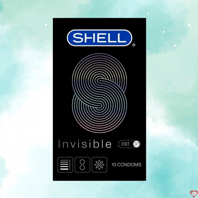 Bao cao su Shell Invisible siêu mỏng, chống tuột, kéo dài thời gian, hộp 10 