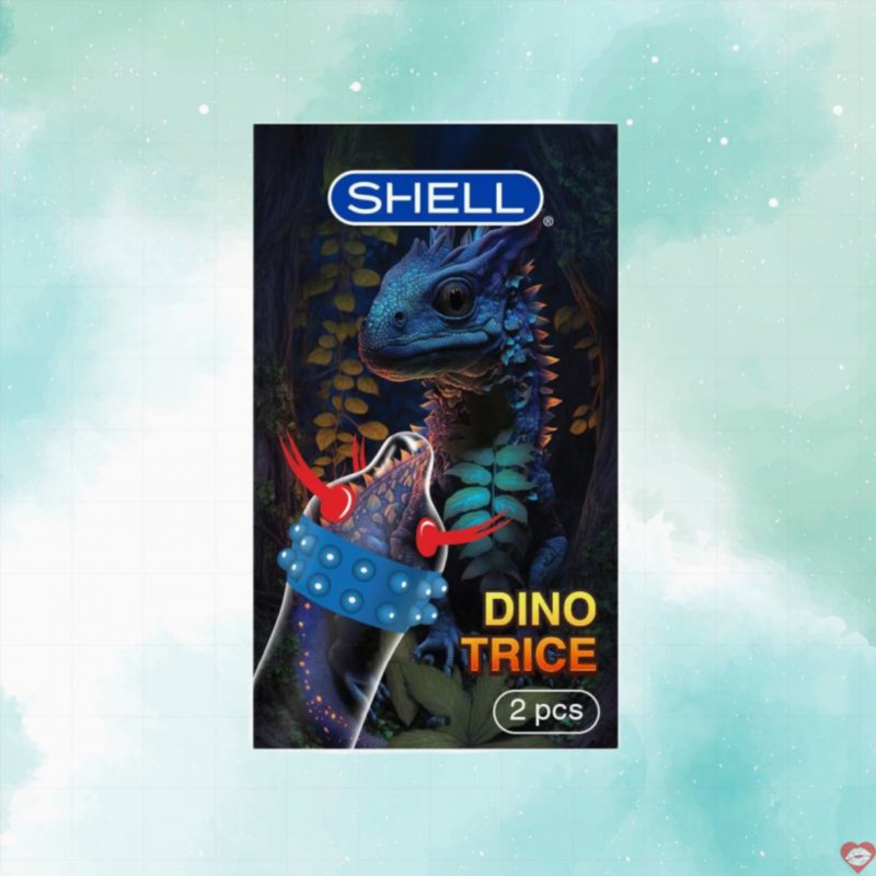 Bao cao su Shell Dino Trice gai lớn 2 vòng bi tăng cực khoái thú vị 