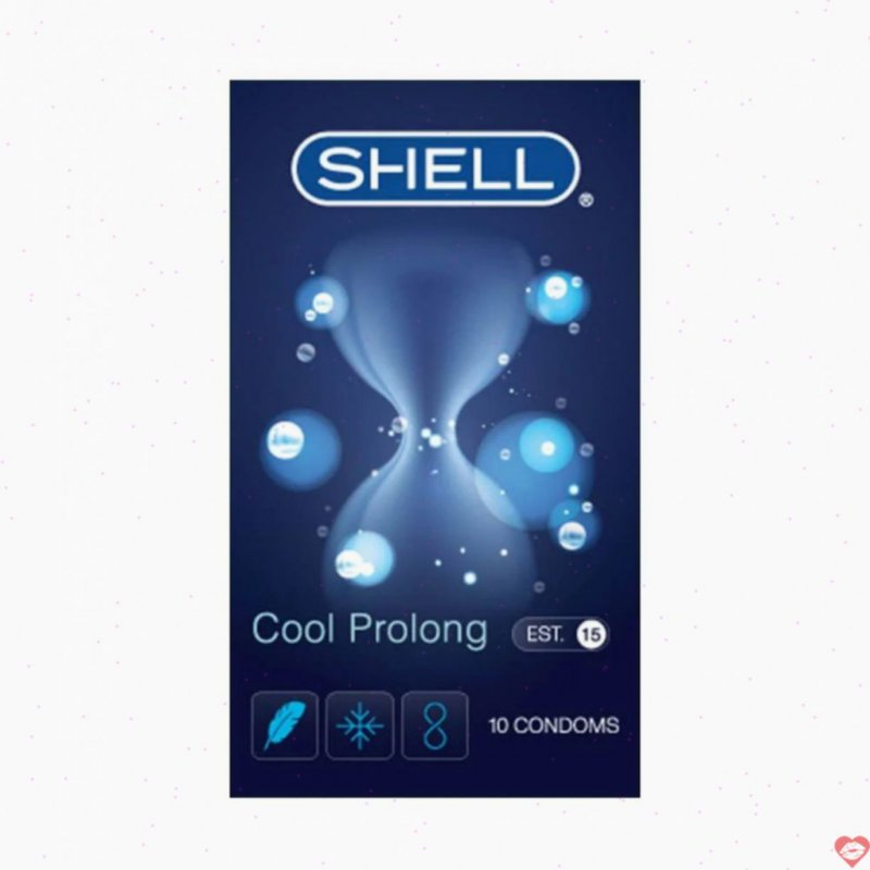 Bao cao su Shell Cool Prolong siêu mỏng bạc hà mát lạnh kéo dài 