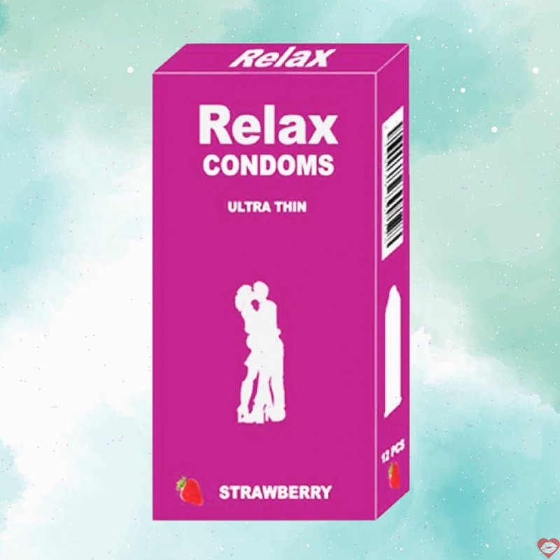 Bao cao su Relax hương dâu siêu mỏng tạo cảm giác chân thực 