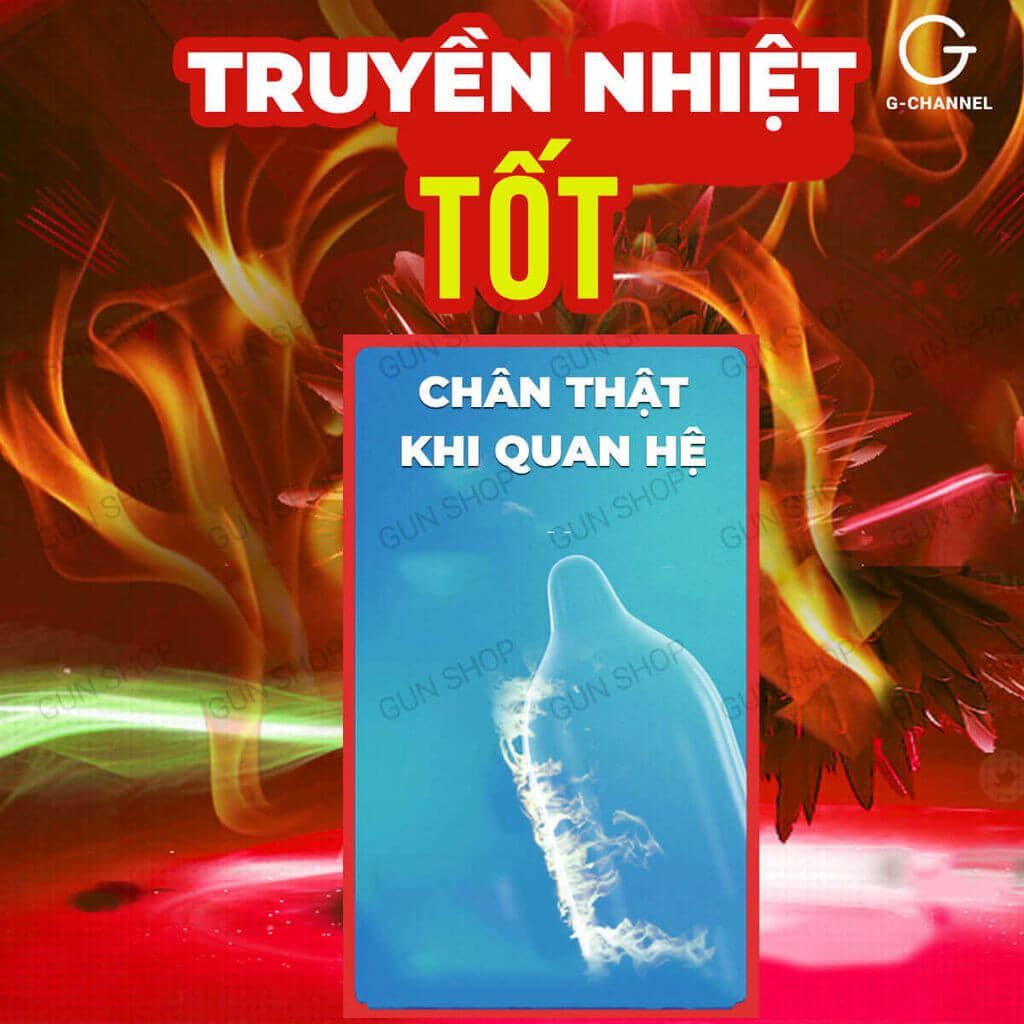 Bao cao su Muaisi Hot - Siêu điểm nổi nóng ấm - Hộp 10 cái