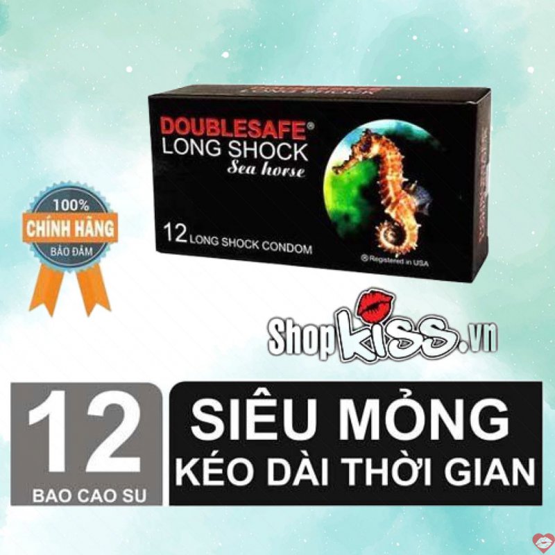 Bao cao su kéo dài thời gian Doublesafe Long Sock mỏng an toàn 