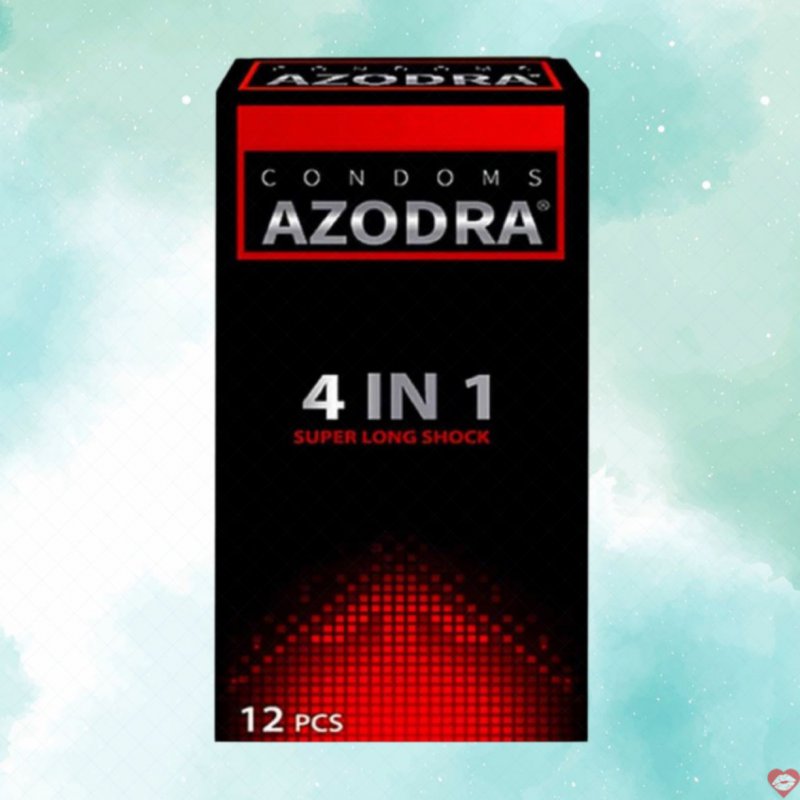 Bao cao su Azodra 4in1 kéo dài cực đỉnh, hộp 12 cái siêu bền 