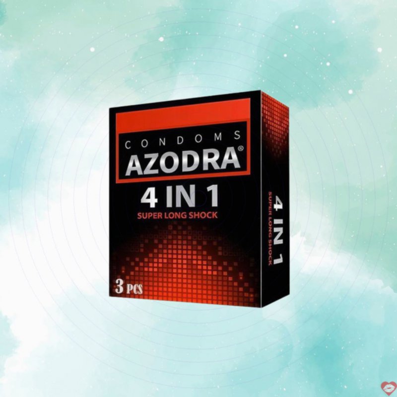 Bao cao su Azodra 4 in 1 kéo dài thời gian tăng khoái cảm hộp 3 cái 