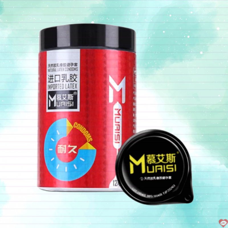 Bao cao su Muaisi Red kéo dài thời gian hộp 12 cái siêu mượt an toàn 